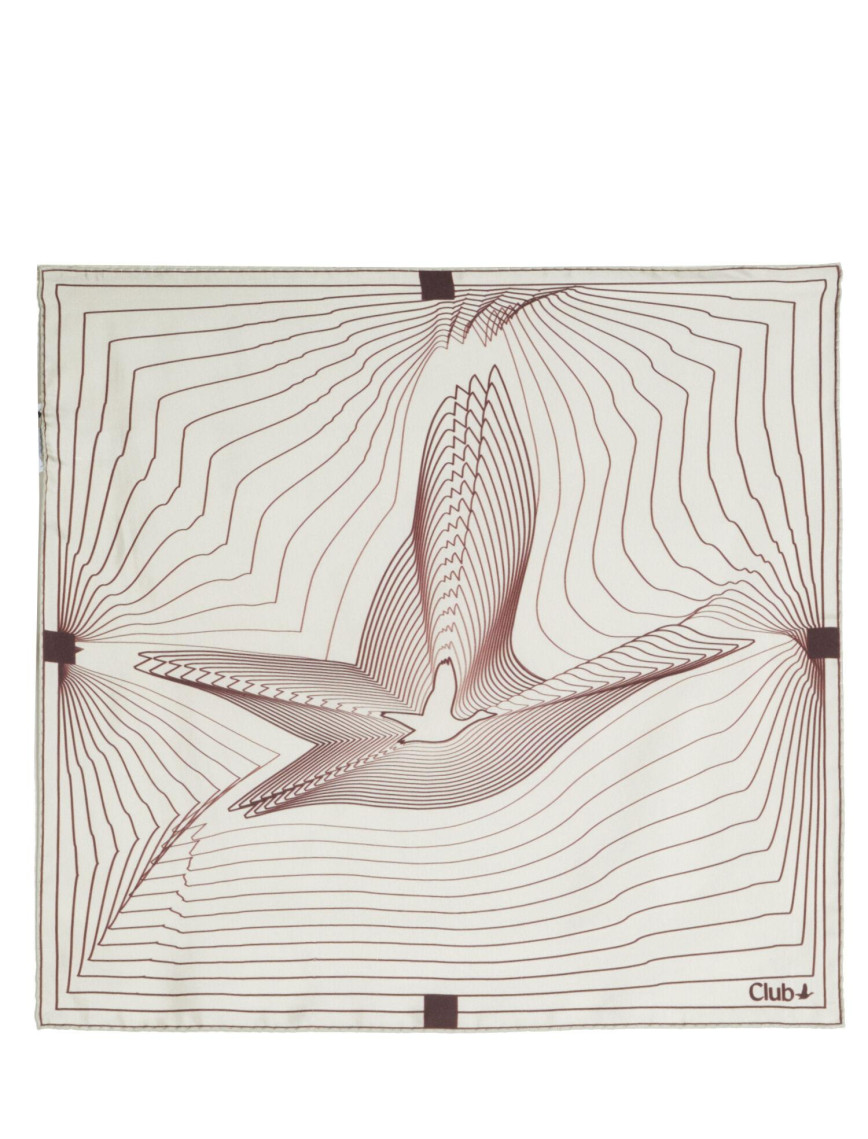 Beymen Club Kadın Bej Çizgili Logolu İpek Eşarp Beymen Club Kadın Bej Çizgili Logolu İpek Eşarp