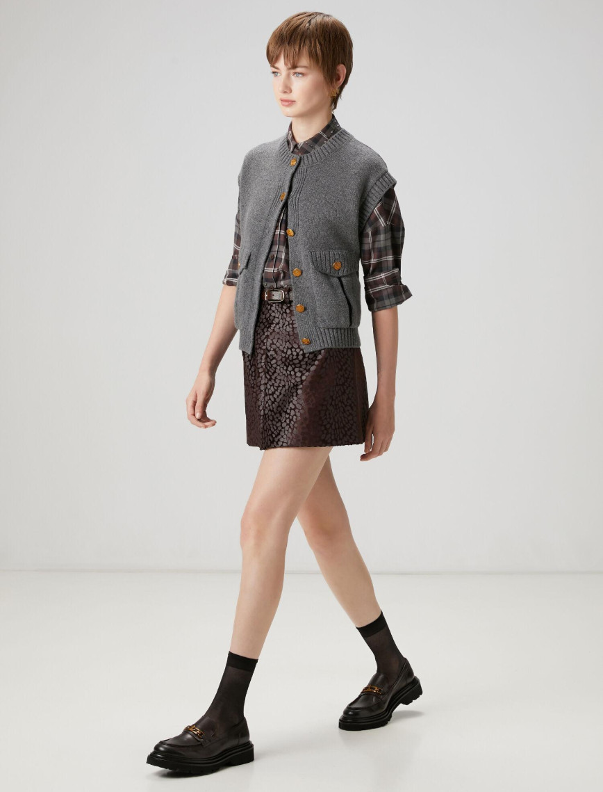 Beymen Club Kadın Gri Melanj Triko Yelek Beymen Club Kadın Gri Melanj Triko Yelek