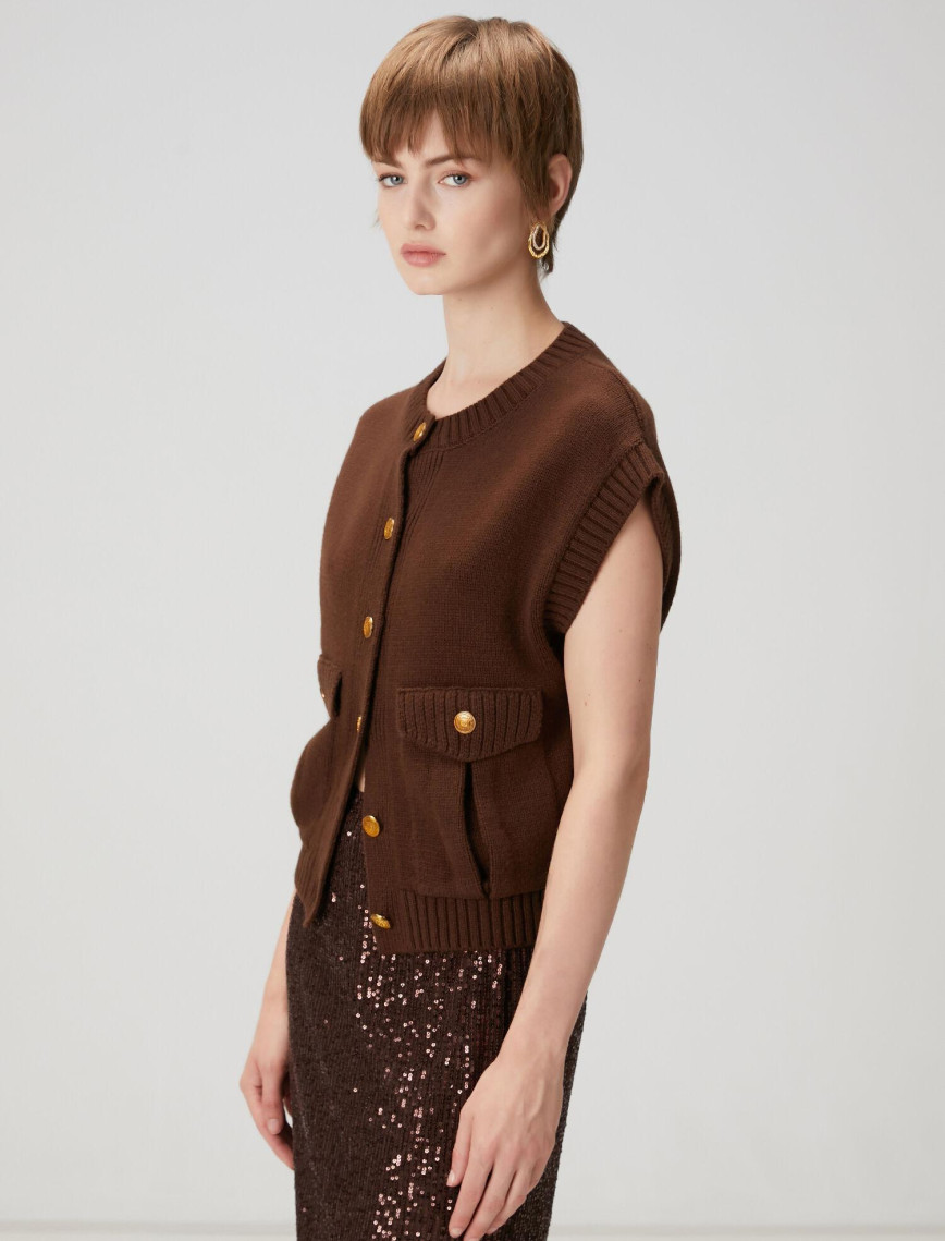 Beymen Club Kadın Kahverengi Triko Yelek Beymen Club Kadın Kahverengi Triko Yelek