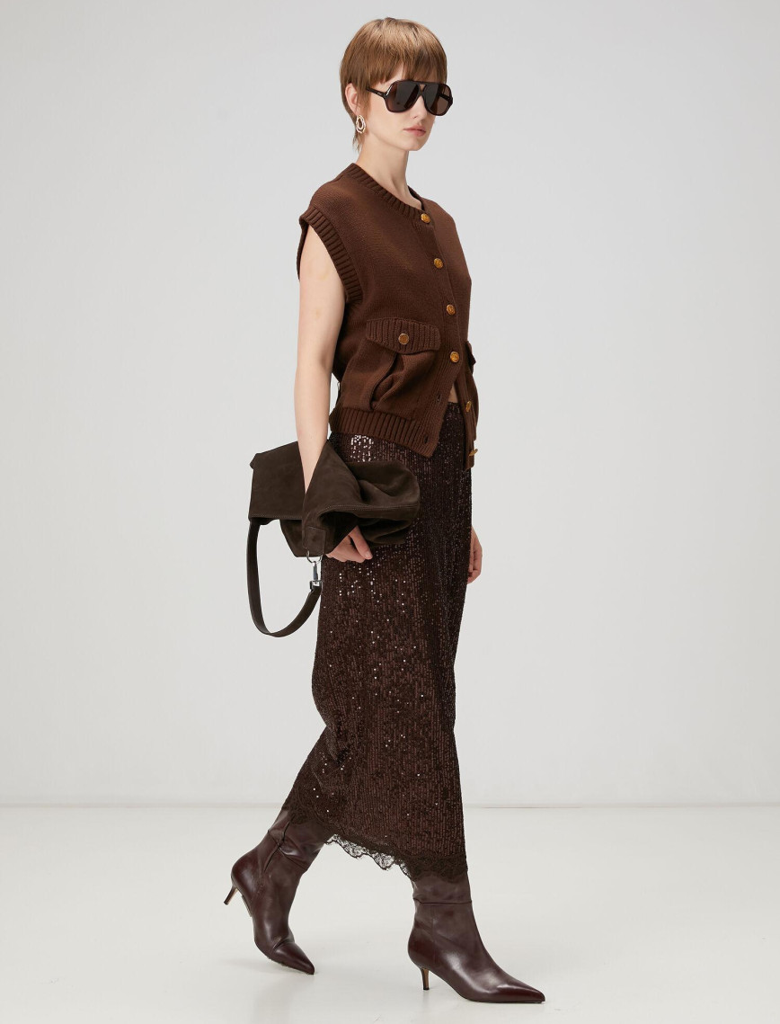 Beymen Club Kadın Kahverengi Triko Yelek Beymen Club Kadın Kahverengi Triko Yelek