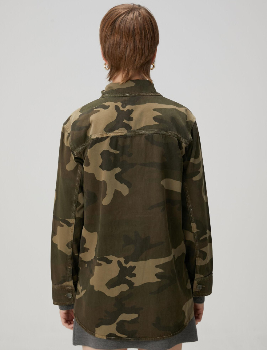 Beymen Club Kadın Kamuflaj Desenli Denim Ceket Beymen Club Kadın Kamuflaj Desenli Denim Ceket