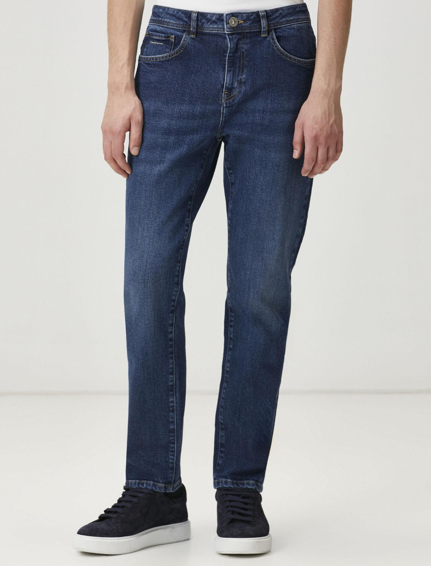 Beymen Club Erkek Tapered Fit Koyu Mavi Jean Pantolon Beymen Club Erkek Tapered Fit Koyu Mavi Jean Pantolon