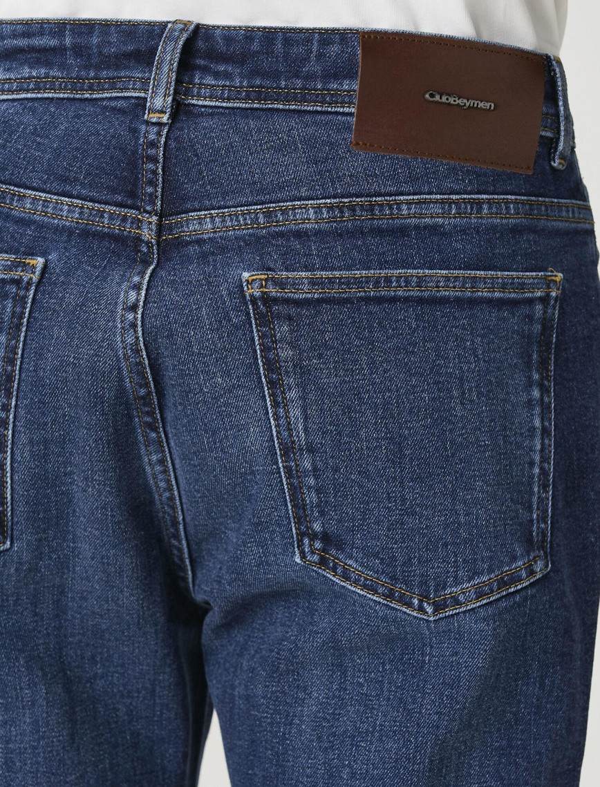 Beymen Club Erkek Tapered Fit Koyu Mavi Jean Pantolon Beymen Club Erkek Tapered Fit Koyu Mavi Jean Pantolon