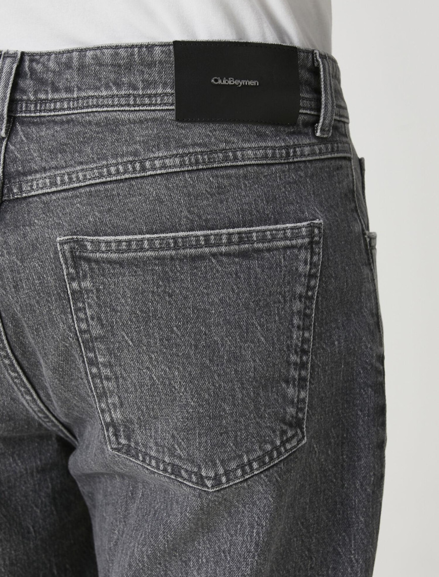 Beymen Club Erkek Gri Yıkamalı Tapered Fit Jean Pantolon Beymen Club Erkek Gri Yıkamalı Tapered Fit Jean Pantolon