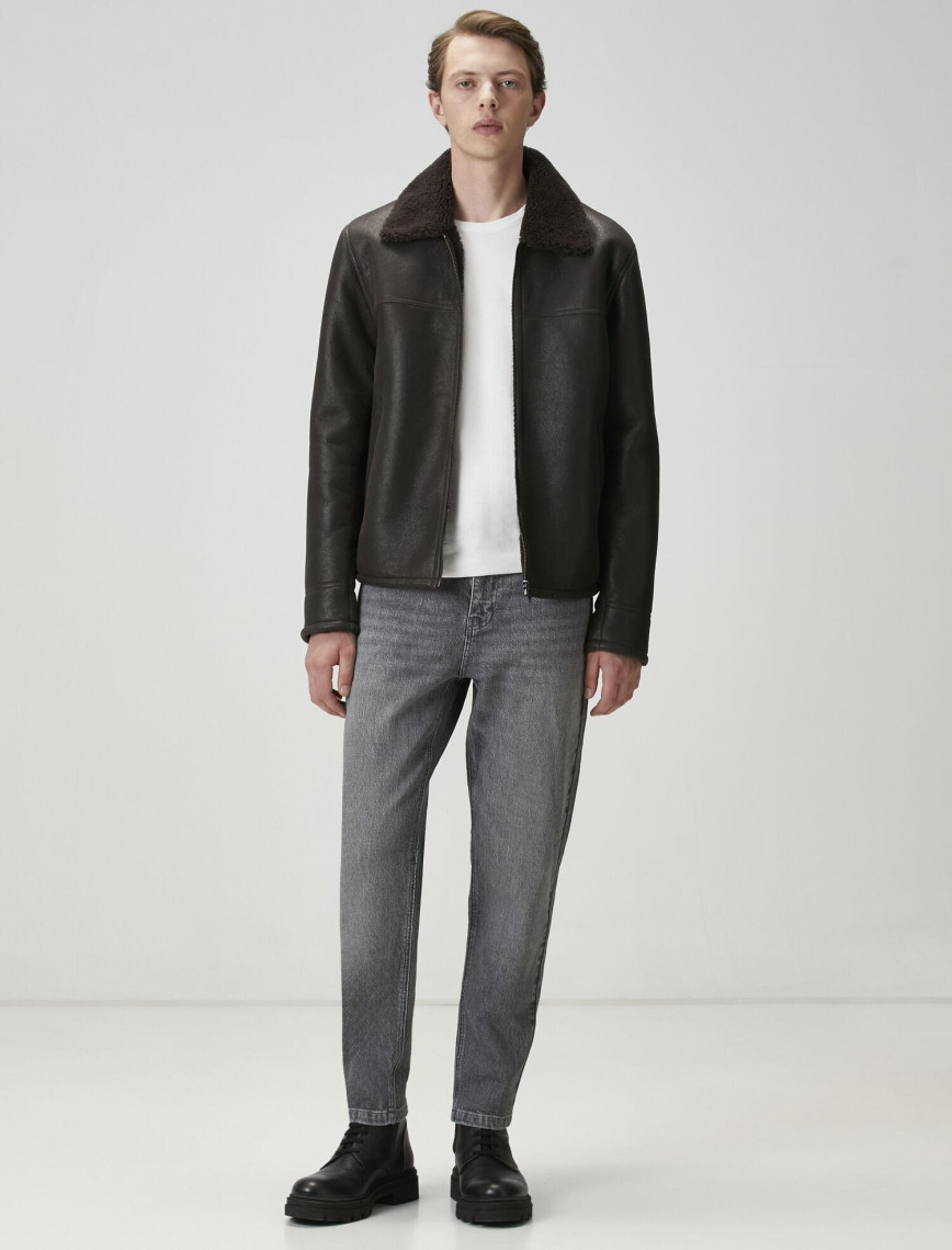 Beymen Club Erkek Gri Yıkamalı Tapered Fit Jean Pantolon Beymen Club Erkek Gri Yıkamalı Tapered Fit Jean Pantolon