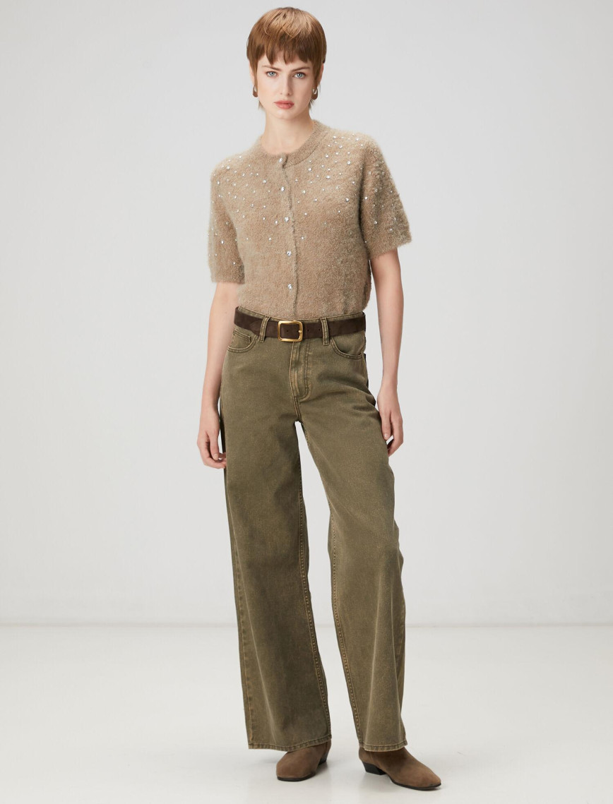 Beymen Club Kadın Vizon Taş İşlemeli Hırka Beymen Club Kadın Vizon Taş İşlemeli Hırka