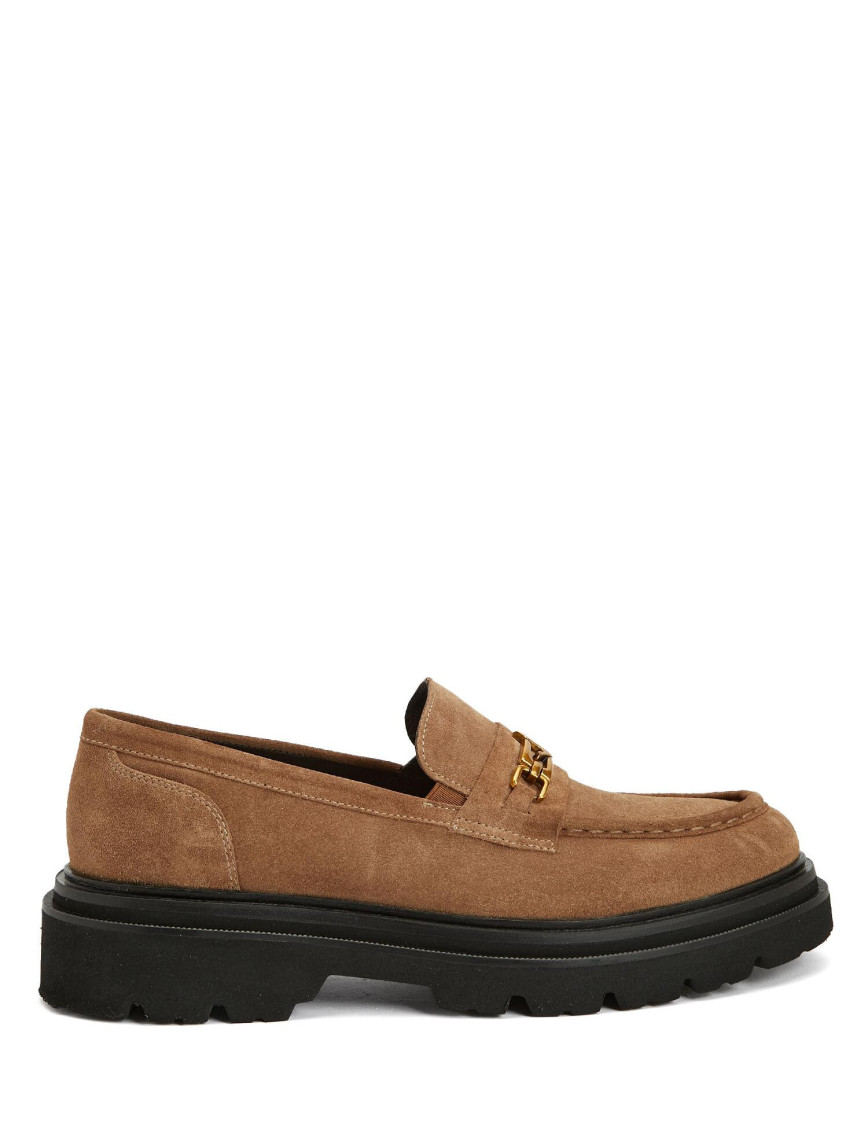 Beymen Club Kadın Taba Zincirli Logolu Süet Loafer Beymen Club Kadın Taba Zincirli Logolu Süet Loafer