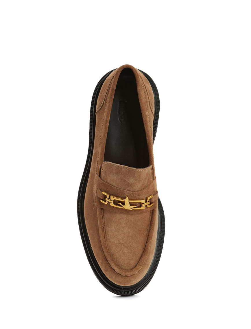 Beymen Club Kadın Taba Zincirli Logolu Süet Loafer Beymen Club Kadın Taba Zincirli Logolu Süet Loafer