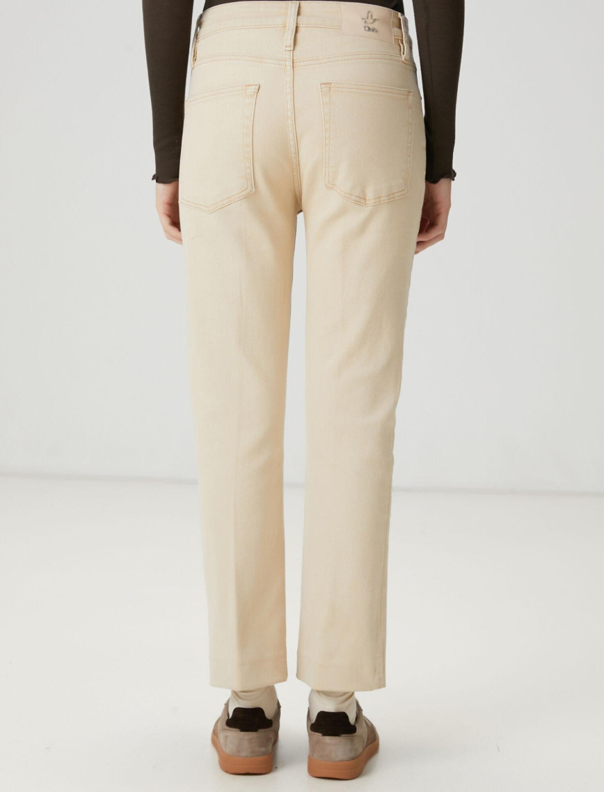 Beymen Club Kadın Bej Straight Leg Jean Pantolon Beymen Club Kadın Bej Straight Leg Jean Pantolon