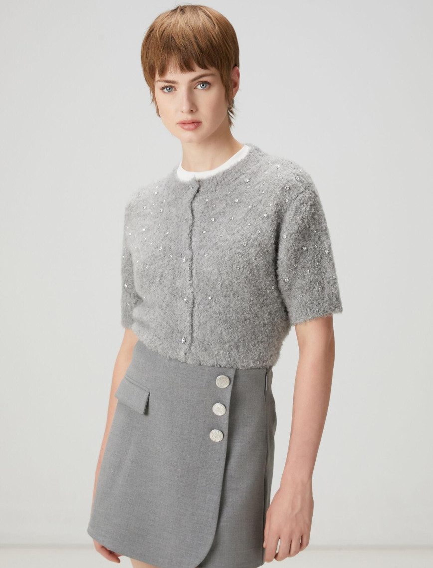 Beymen Club Kadın Vizon Taş İşlemeli Hırka Beymen Club Kadın Vizon Taş İşlemeli Hırka