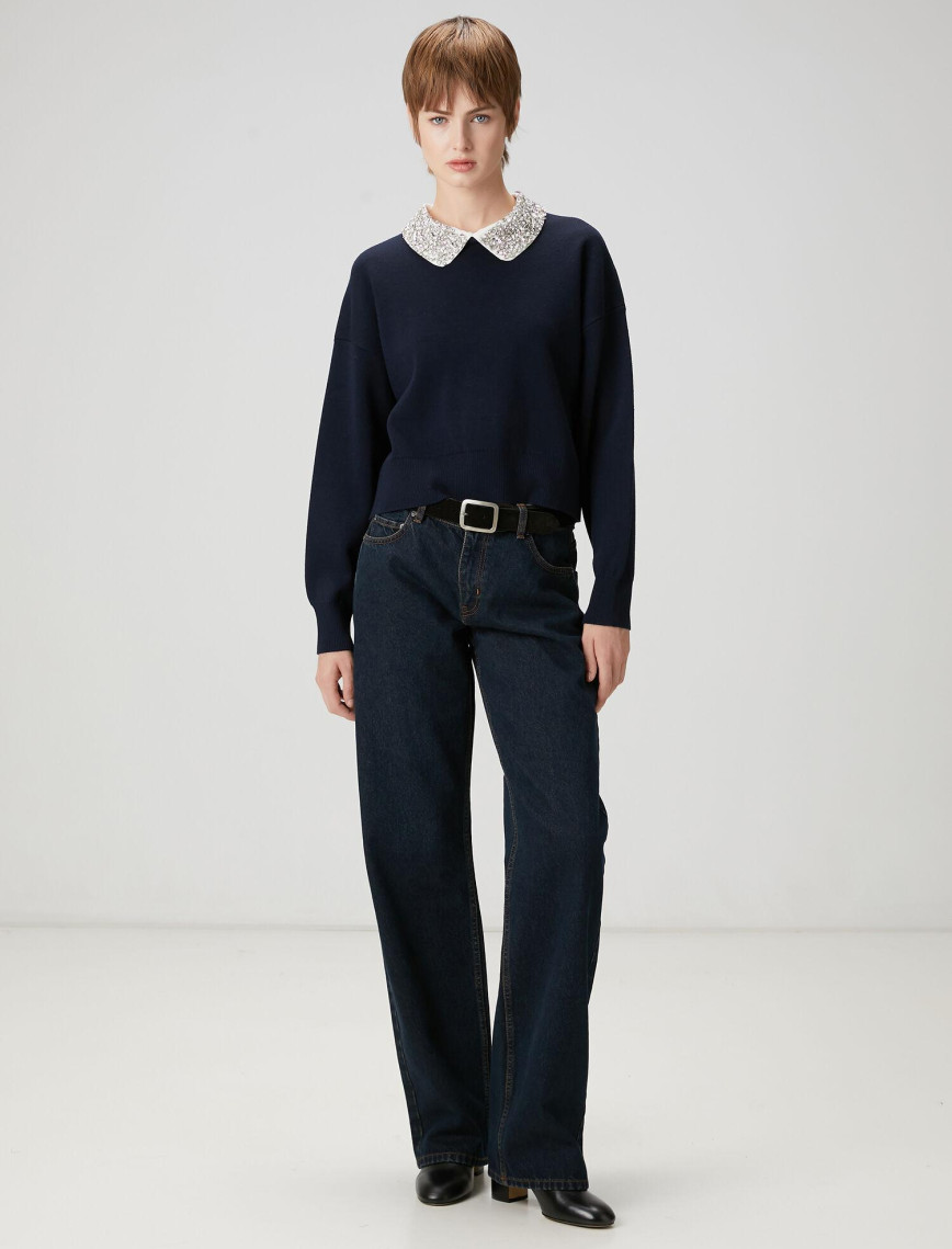 Beymen Club Kadın Koyu Mavi Jean Pantolon Beymen Club Kadın Koyu Mavi Jean Pantolon