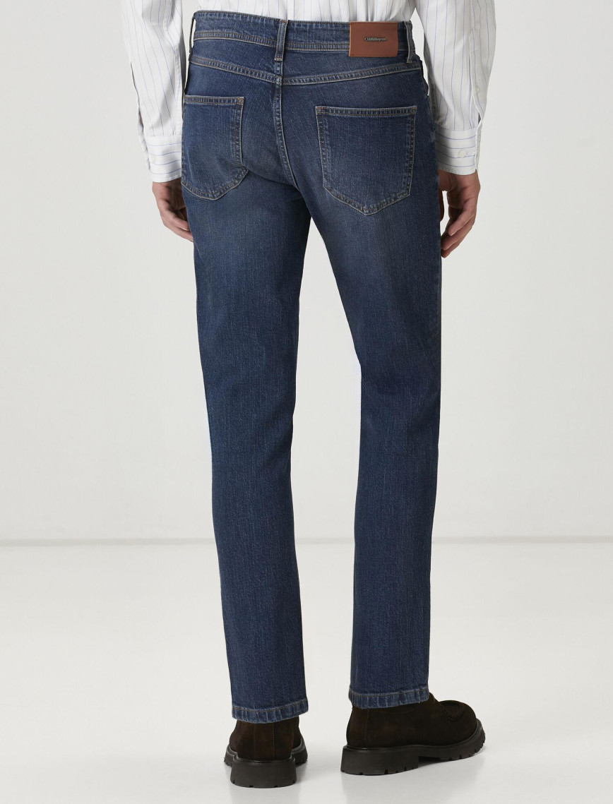Beymen Club Erkek Mavi Yıkamalı Slim Fit Jean Pantolon Beymen Club Erkek Mavi Yıkamalı Slim Fit Jean Pantolon