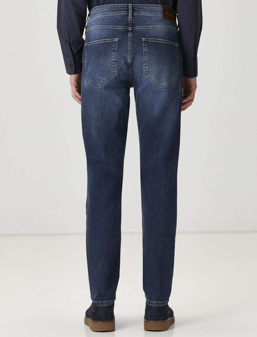 Beymen Club Erkek Mavi Yıkamalı Slim Fit Jean Pantolon Beymen Club Erkek Mavi Yıkamalı Slim Fit Jean Pantolon