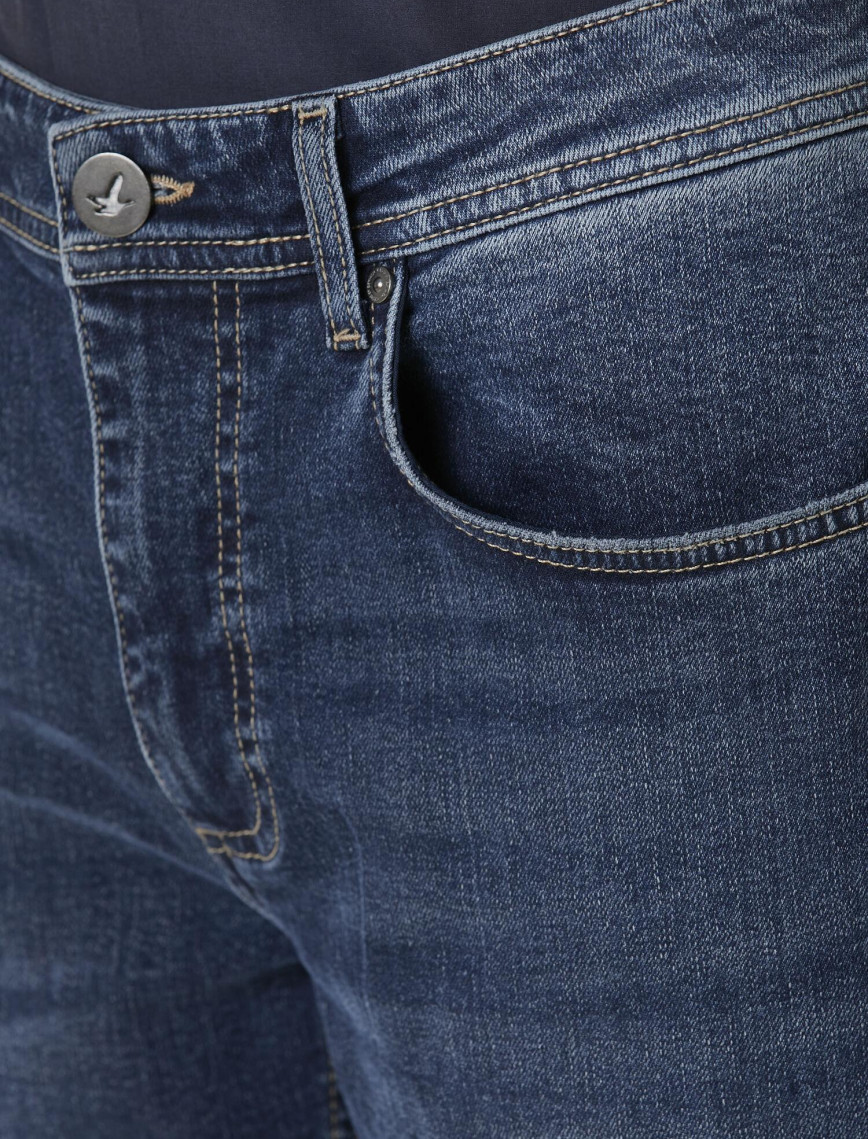 Beymen Club Erkek Mavi Yıkamalı Slim Fit Jean Pantolon Beymen Club Erkek Mavi Yıkamalı Slim Fit Jean Pantolon