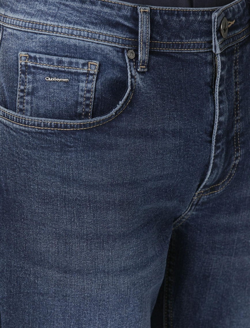 Beymen Club Erkek Mavi Yıkamalı Slim Fit Jean Pantolon Beymen Club Erkek Mavi Yıkamalı Slim Fit Jean Pantolon