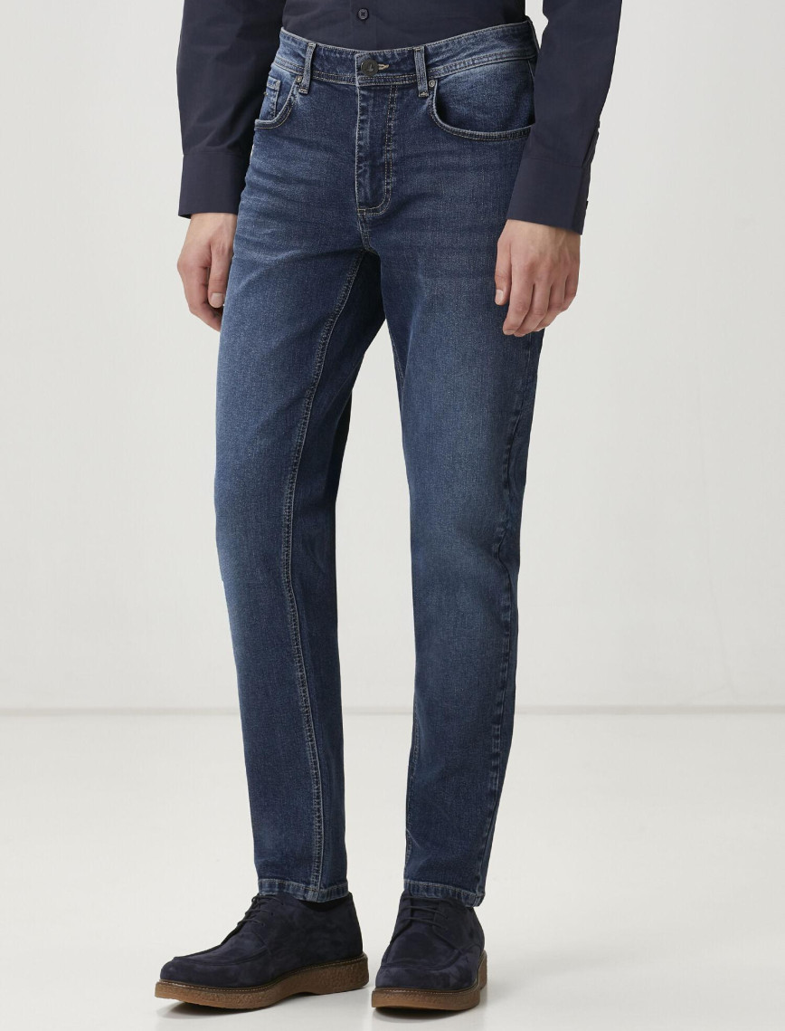 Beymen Club Erkek Mavi Yıkamalı Slim Fit Jean Pantolon Beymen Club Erkek Mavi Yıkamalı Slim Fit Jean Pantolon