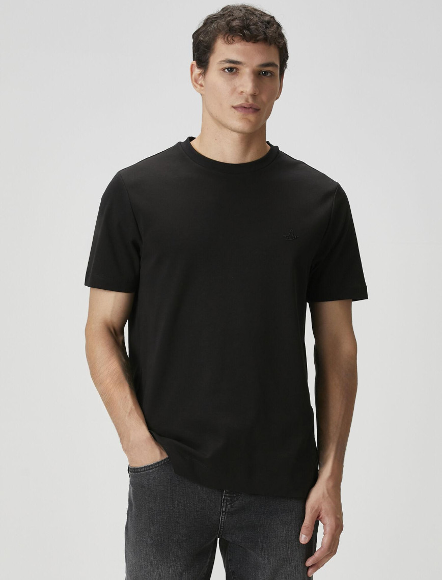 Beymen Club Erkek Siyah Logo Detaylı Jersey T-shirt Beymen Club Erkek Siyah Logo Detaylı Jersey T-shirt