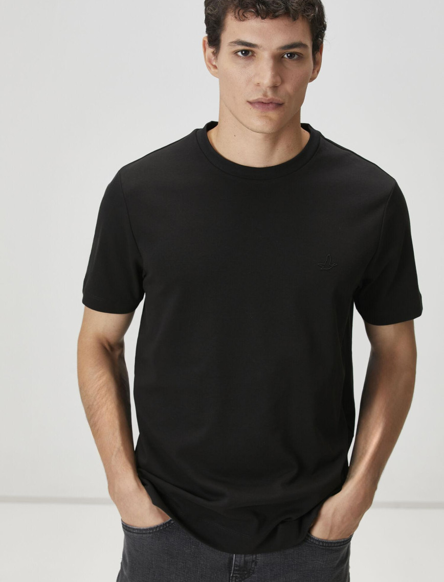 Beymen Club Erkek Siyah Logo Detaylı Jersey T-shirt Beymen Club Erkek Siyah Logo Detaylı Jersey T-shirt