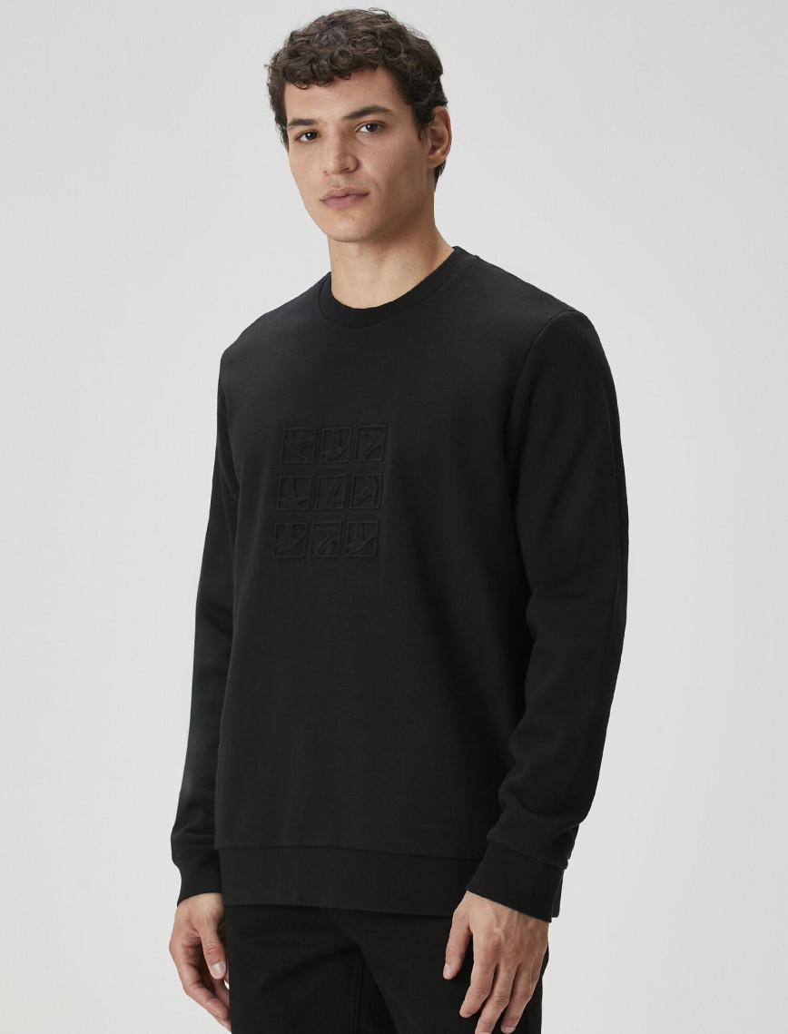 Beymen Club Erkek Siyah Kaz Baskılı Sweatshirt Beymen Club Erkek Siyah Kaz Baskılı Sweatshirt