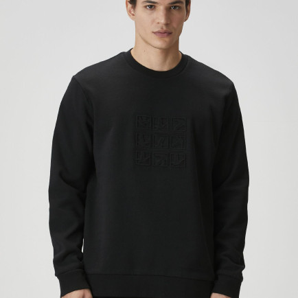 Beymen Club Erkek Siyah Kaz Baskılı Sweatshirt