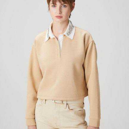 Beymen Club Kadın Bej Taş Detaylı Sweatshirt Beymen Club Kadın Bej Taş Detaylı Sweatshirt