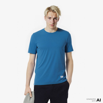 Alpha Industries Essential Erkek Mavi T-Shirt Alpha Industries Essential Erkek Mavi T-Shirt