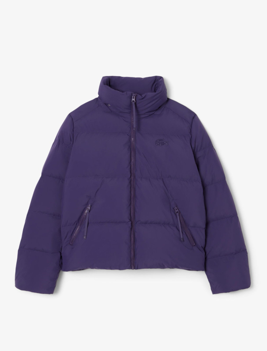 Lacoste Kadın Relaxed Fit Kapüşonlu Mor Şişme Mont Lacoste Kadın Relaxed Fit Kapüşonlu Mor Şişme Mont