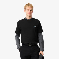 Lacoste Erkek Classic Fit Bisiklet Yaka Siyah T-Shirt Lacoste Erkek Classic Fit Bisiklet Yaka Siyah T-Shirt