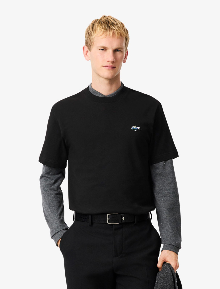 Lacoste Erkek Classic Fit Bisiklet Yaka Beyaz T-Shirt Lacoste Erkek Classic Fit Bisiklet Yaka Beyaz T-Shirt