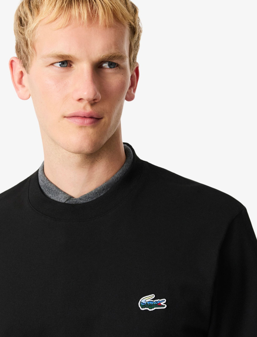 Lacoste Erkek Classic Fit Bisiklet Yaka Siyah T-Shirt Lacoste Erkek Classic Fit Bisiklet Yaka Siyah T-Shirt