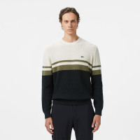 Lacoste Erkek Classic Fit Bisiklet Yaka Renk Bloklu Siyah Kazak Lacoste Erkek Classic Fit Bisiklet Yaka Renk Bloklu Siyah Kazak