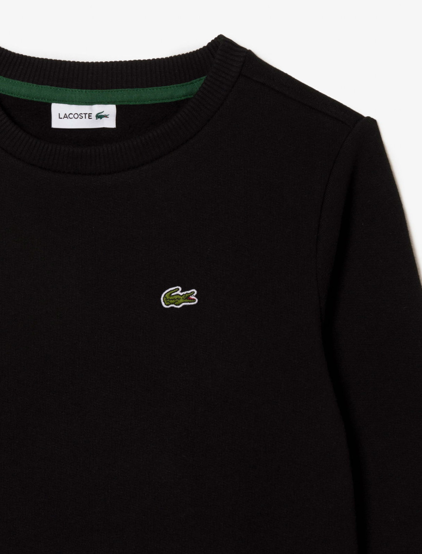 Lacoste Çocuk Bisiklet Yaka Siyah Sweatshirt Lacoste Çocuk Bisiklet Yaka Siyah Sweatshirt
