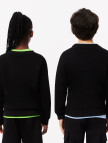 Lacoste Çocuk Bisiklet Yaka Siyah Sweatshirt Lacoste Çocuk Bisiklet Yaka Siyah Sweatshirt