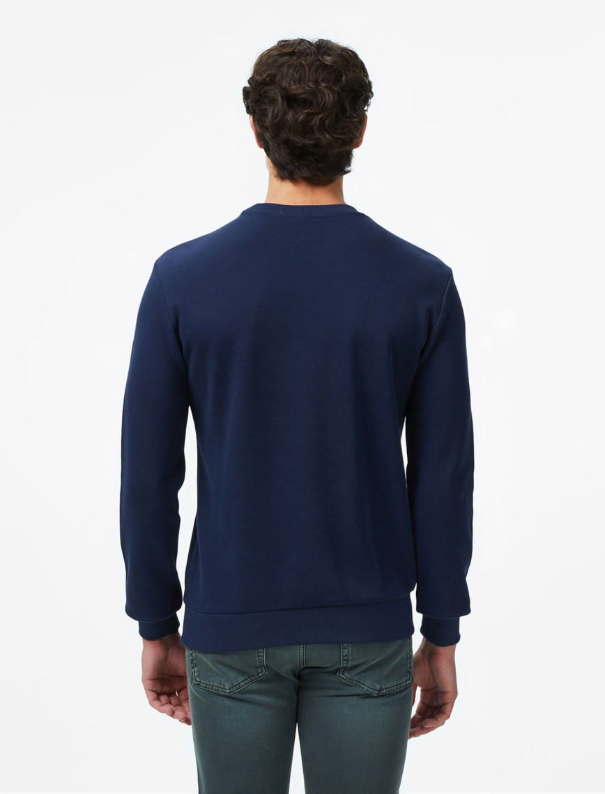 Lacoste Erkek Regular Fit Uzun Kollu Bisiklet Yaka Lacivert T-Shirt Lacoste Erkek Regular Fit Uzun Kollu Bisiklet Yaka Lacivert T-Shirt