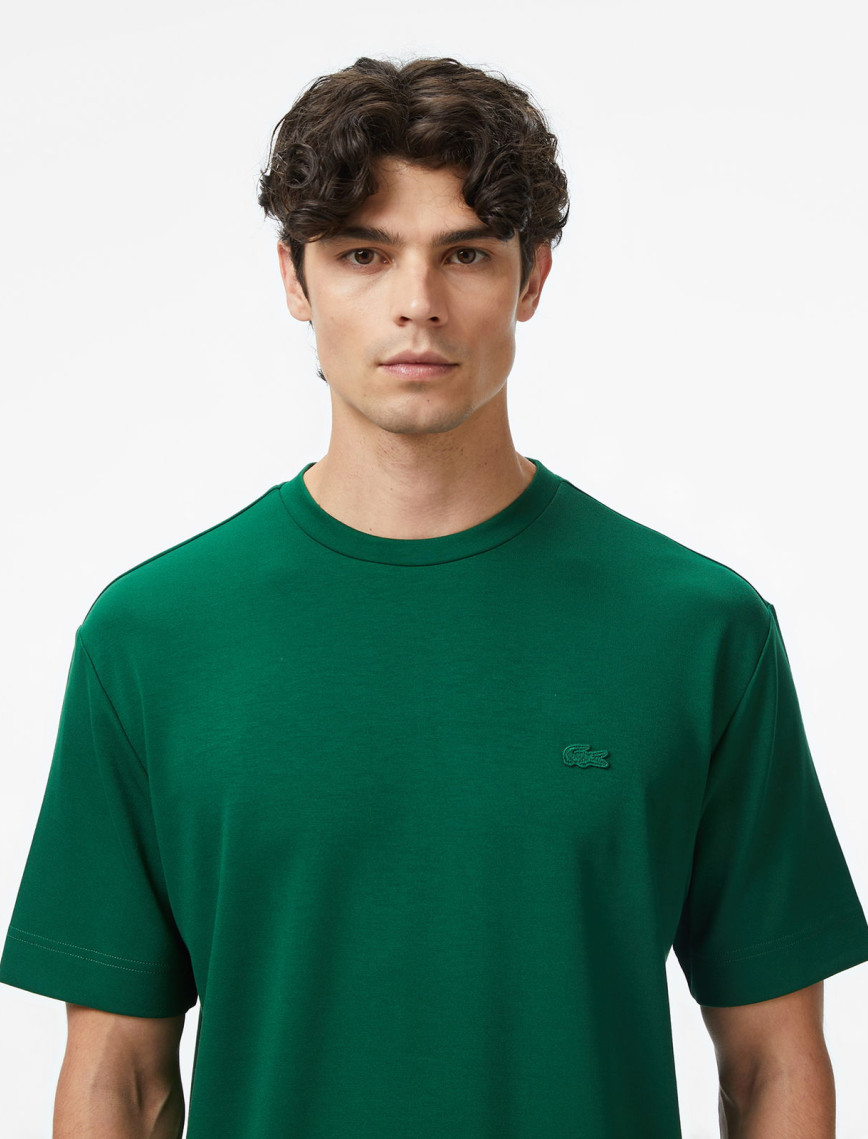 Lacoste Erkek Oversize Fit Bisiklet Yaka Yeşil T-Shirt Lacoste Erkek Oversize Fit Bisiklet Yaka Yeşil T-Shirt