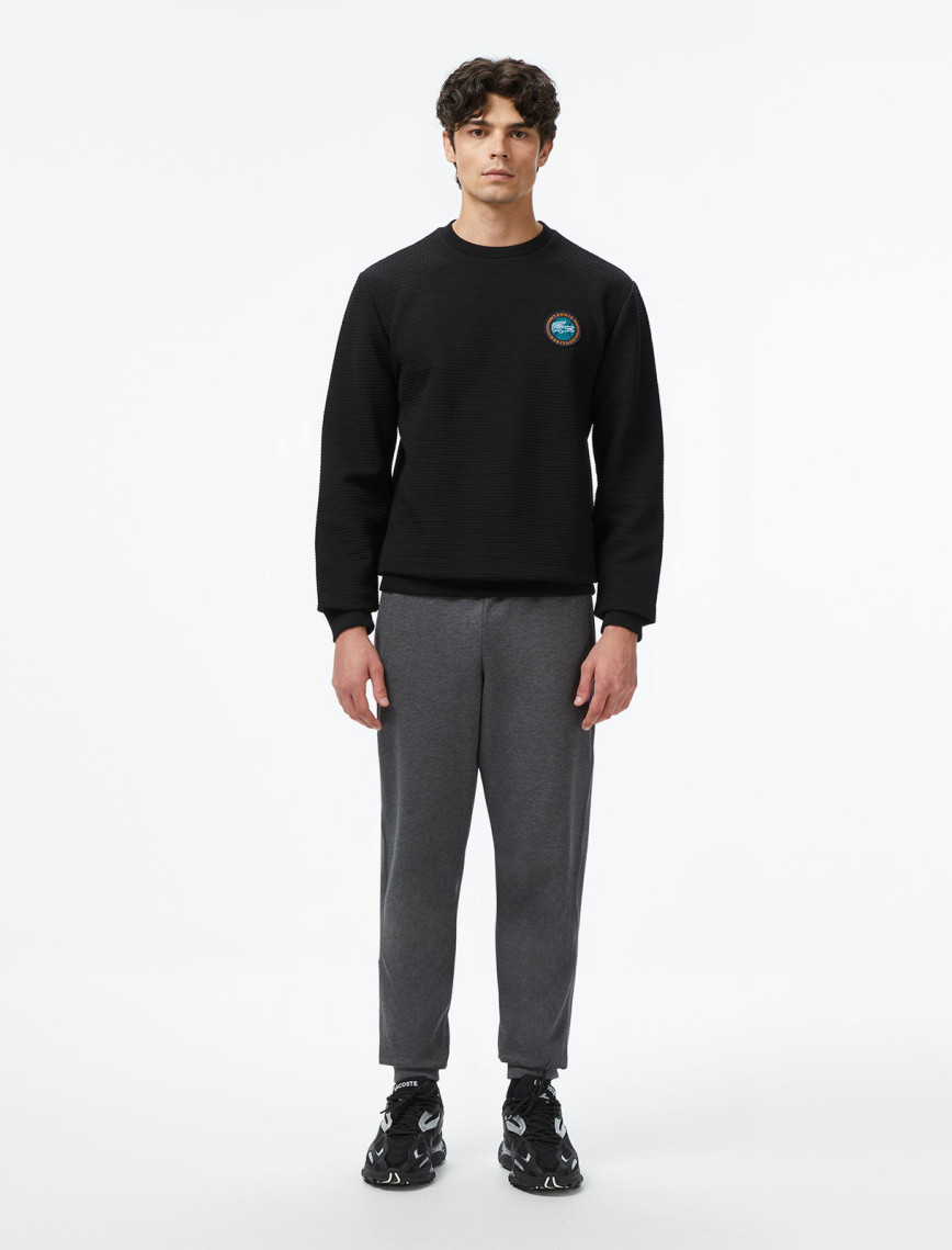 Lacoste Erkek Uzun Kollu Bisiklet Yaka Siyah T-Shirt Lacoste Erkek Uzun Kollu Bisiklet Yaka Siyah T-Shirt