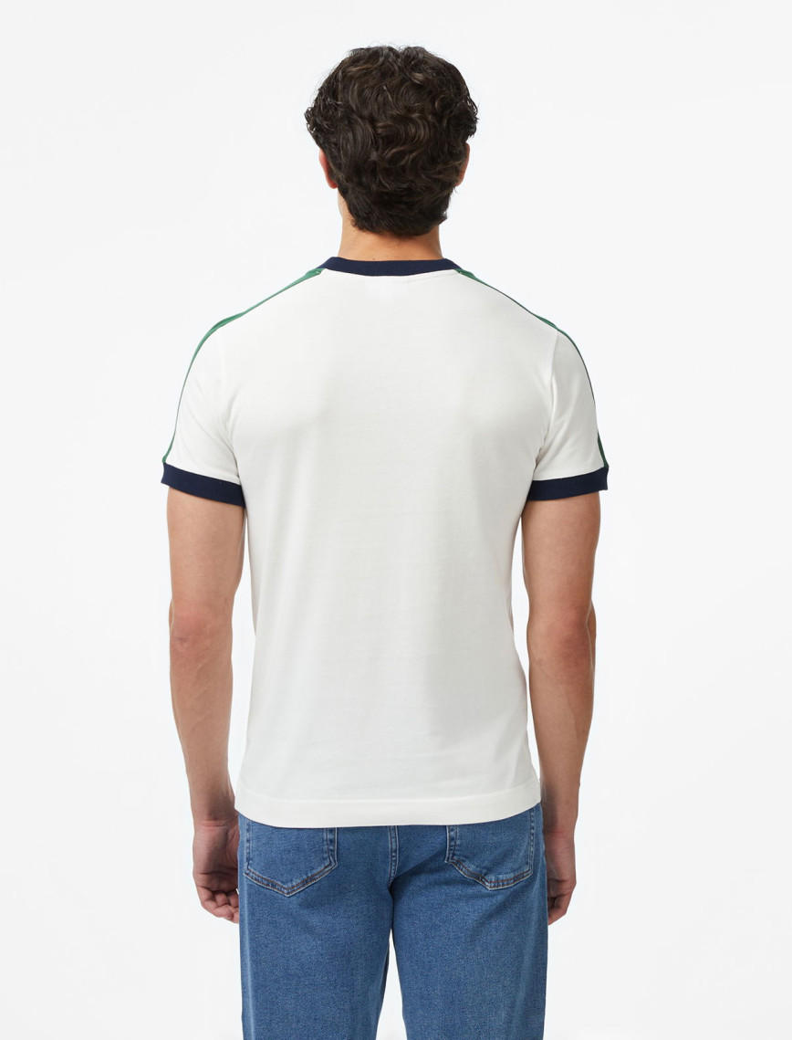 Lacoste Erkek Regular Fit Bisiklet Yaka Beyaz T-Shirt Lacoste Erkek Regular Fit Bisiklet Yaka Beyaz T-Shirt