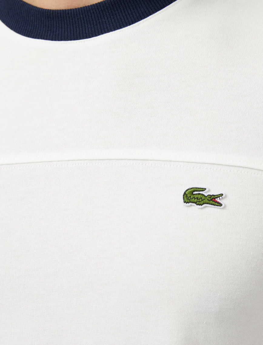 Lacoste Erkek Regular Fit Bisiklet Yaka Beyaz T-Shirt Lacoste Erkek Regular Fit Bisiklet Yaka Beyaz T-Shirt