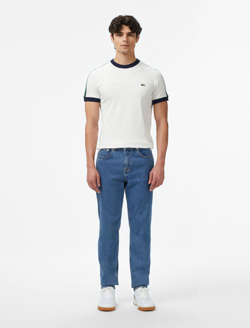 Lacoste Erkek Regular Fit Bisiklet Yaka Beyaz T-Shirt Lacoste Erkek Regular Fit Bisiklet Yaka Beyaz T-Shirt