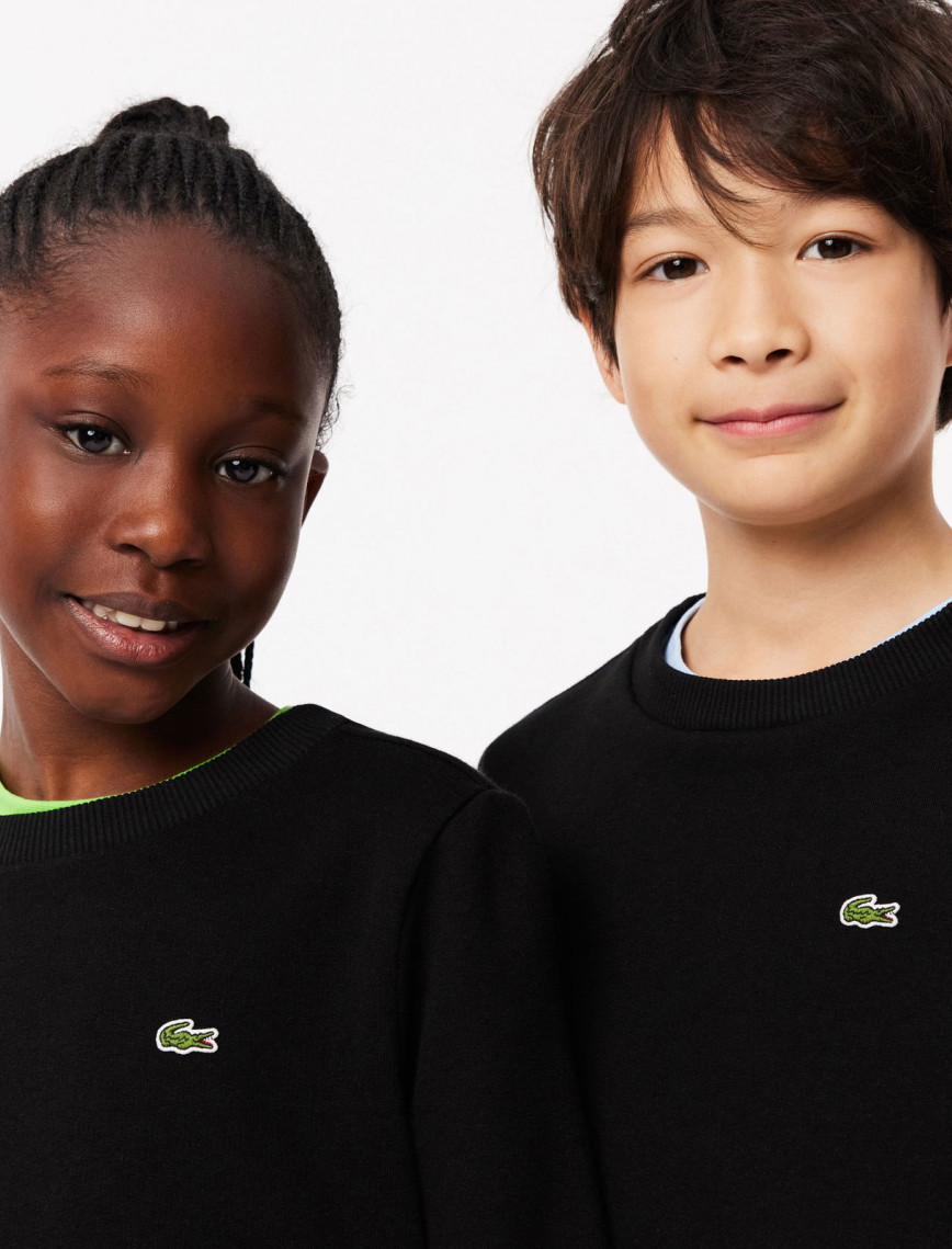 Lacoste Çocuk Bisiklet Yaka Siyah Sweatshirt Lacoste Çocuk Bisiklet Yaka Siyah Sweatshirt