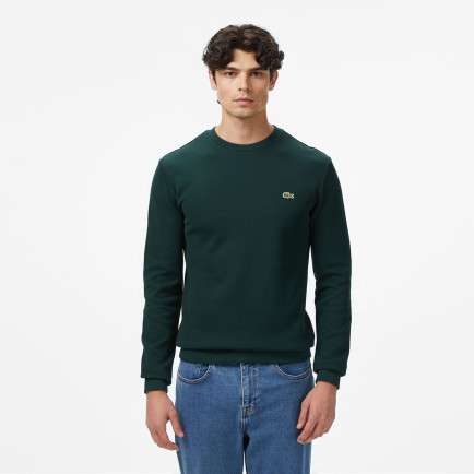 Lacoste Erkek Regular Fit Uzun Kollu Bisiklet Yaka Koyu Yeşil T-Shirt Lacoste Erkek Regular Fit Uzun Kollu Bisiklet Yaka Koyu Yeşil T-Shirt
