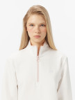 Lacoste Kadın Regular Fit Yarım Fermuarlı Beyaz Sweatshirt Lacoste Kadın Regular Fit Yarım Fermuarlı Beyaz Sweatshirt