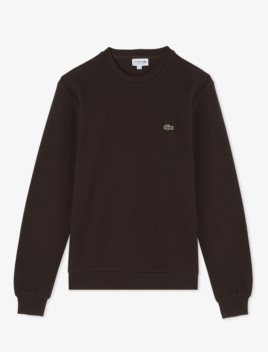 Lacoste Erkek Regular Fit Uzun Kollu Bisiklet Yaka Kahverengi T-Shirt