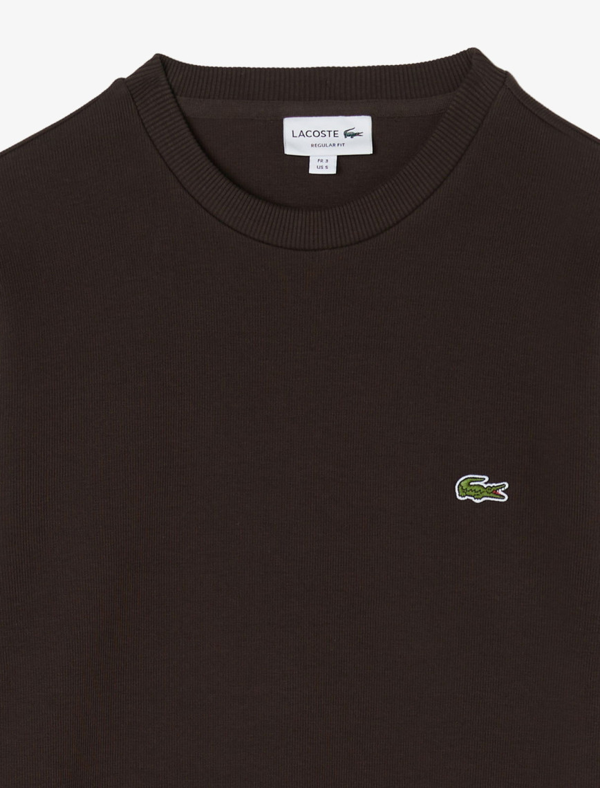 Lacoste Erkek Regular Fit Uzun Kollu Bisiklet Yaka Kahverengi T-Shirt