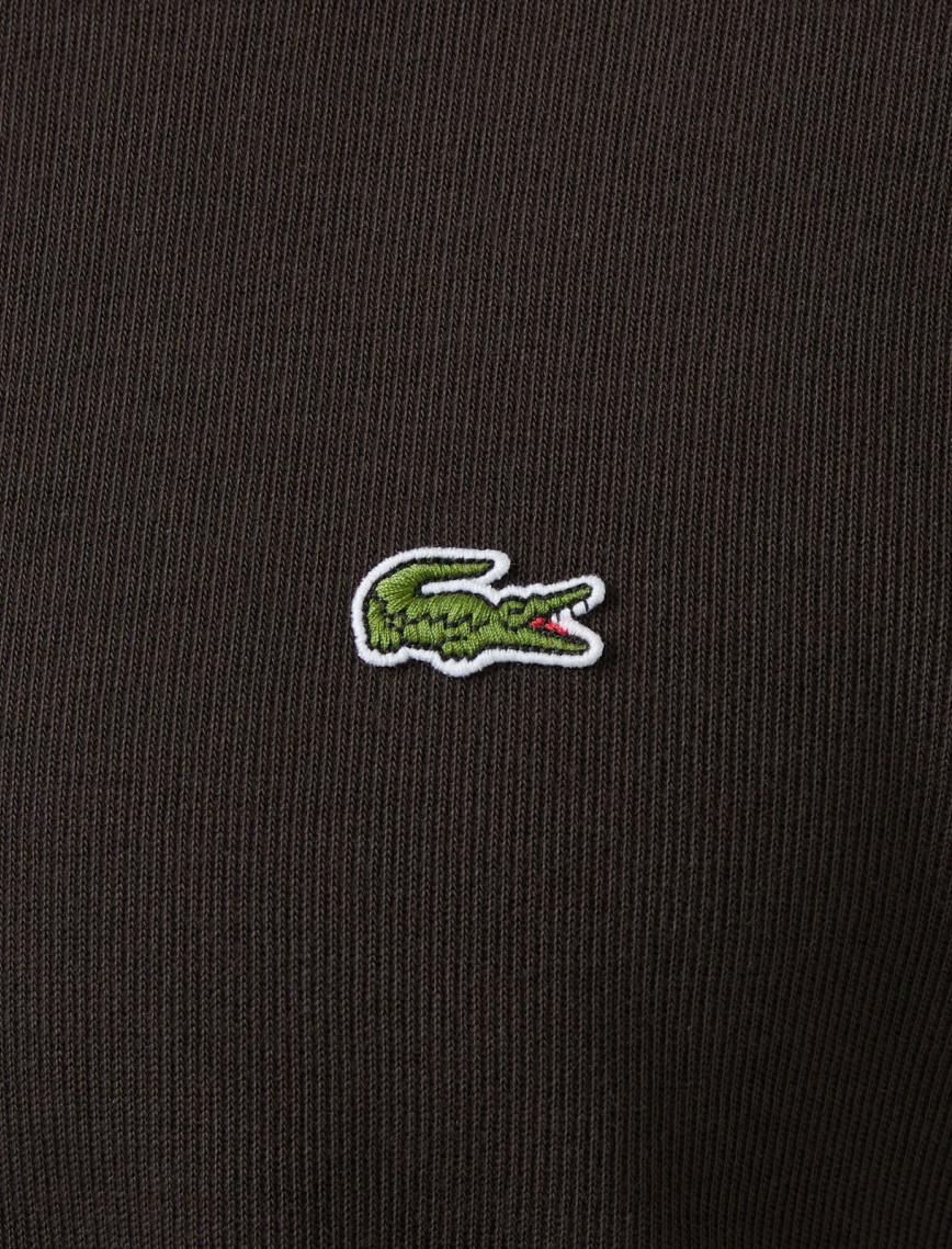 Lacoste Erkek Regular Fit Uzun Kollu Bisiklet Yaka Kahverengi T-Shirt