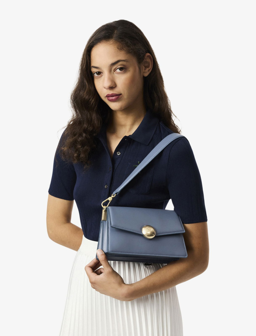 Lacoste Tennis Bliss Kadın Deri Mavi Omuz Çantası
