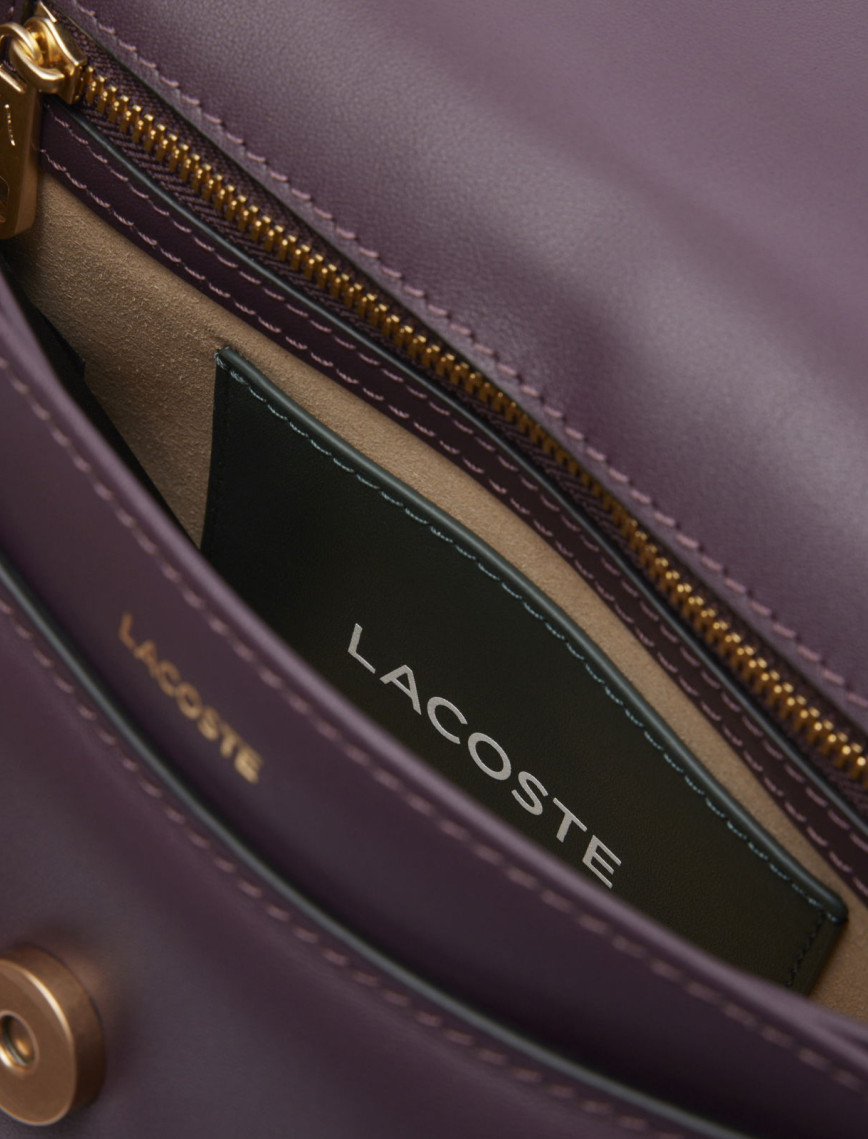 Lacoste Tennis Bliss Kadın Deri Bordo Omuz Çantası