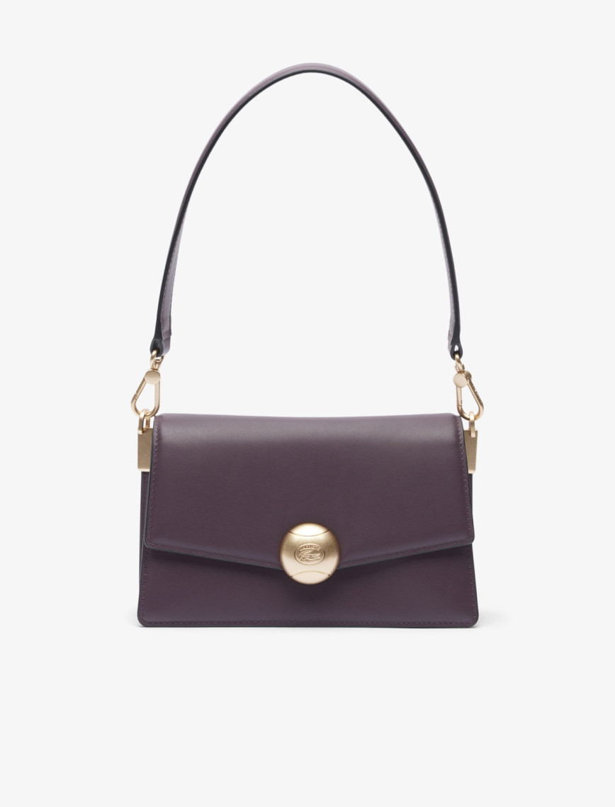 Lacoste Tennis Bliss Kadın Deri Bordo Omuz Çantası