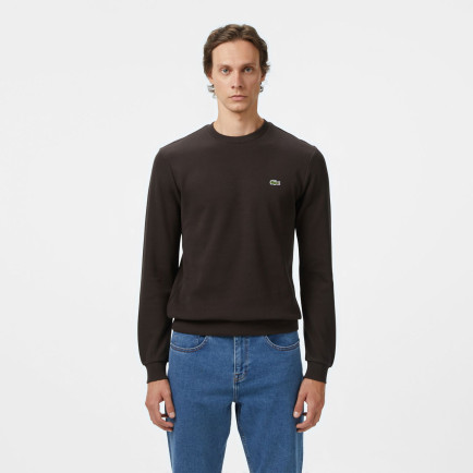 Lacoste Erkek Regular Fit Uzun Kollu Bisiklet Yaka Kahverengi T-Shirt Lacoste Erkek Regular Fit Uzun Kollu Bisiklet Yaka Kahverengi T-Shirt