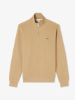 Lacoste Erkek Classic Fit Yarım Fermuarlı Bej Sweatshirt